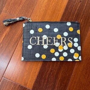 "Cheers" Straw Clutch